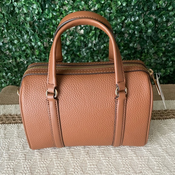 Michael Kors Brown Pebbled Satchel Crossbody NWT - Picture 2 of 7